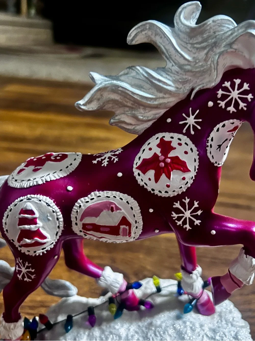 The Trail Of Painted Ponies “Holiday Sampler” ~ Red & White Gingerbread ~ Horse